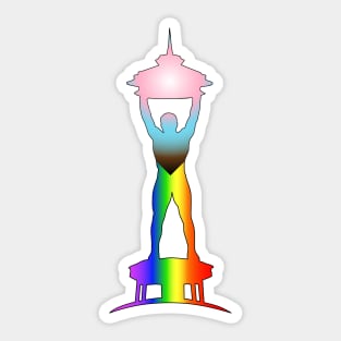 Pride Progress in Seattle (Male) Sticker